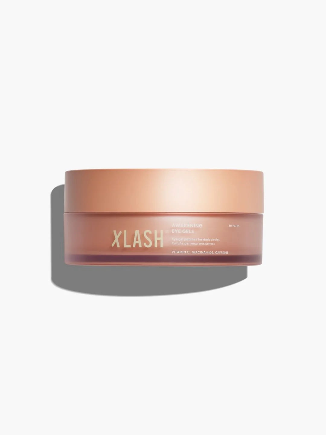 Pakiranje XLASH Awakening Eye Gels na minimalističkoj pozadini