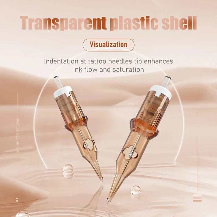 Detalj teksturiranog vrha POPU Clover PMU iglice za stabilan protok pigmenta