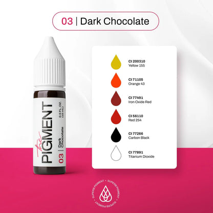 03 Dark Chocolate pigment – neutralno-topla nijansa za PMU profesionalce