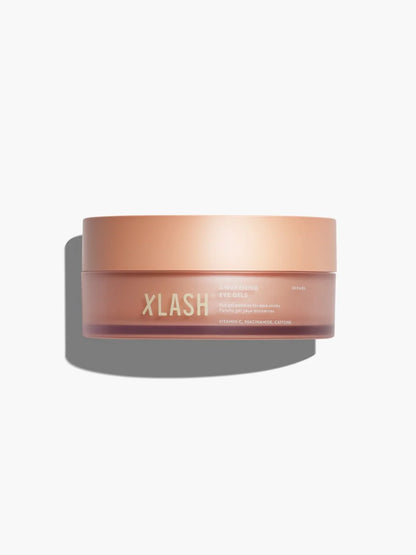 Pakiranje XLASH Awakening Eye Gels na minimalističkoj pozadini