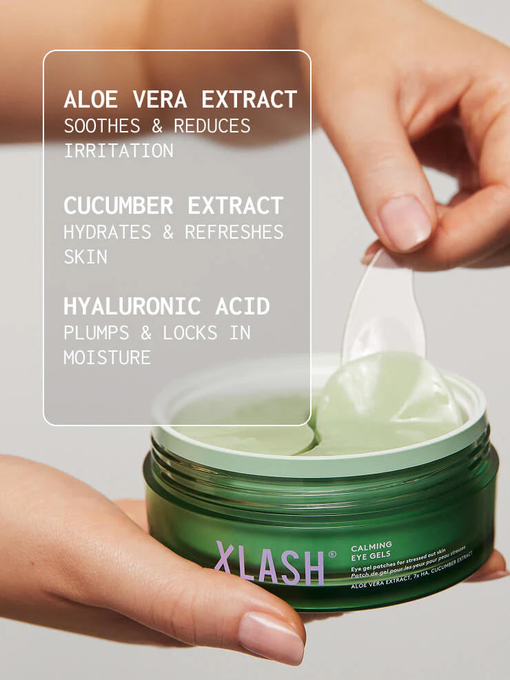 Nanošenje XLASH Calming jastučića za osvježavanje pogleda