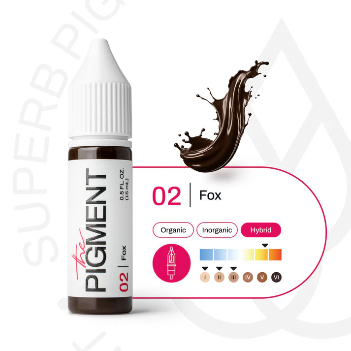 PMU pigment za obrve 02 Fox – The Pigment – prikaz boje