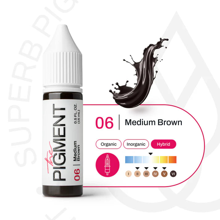 The Pigment 06 Medium Brown – pigment za sve PMU tehnike obrva