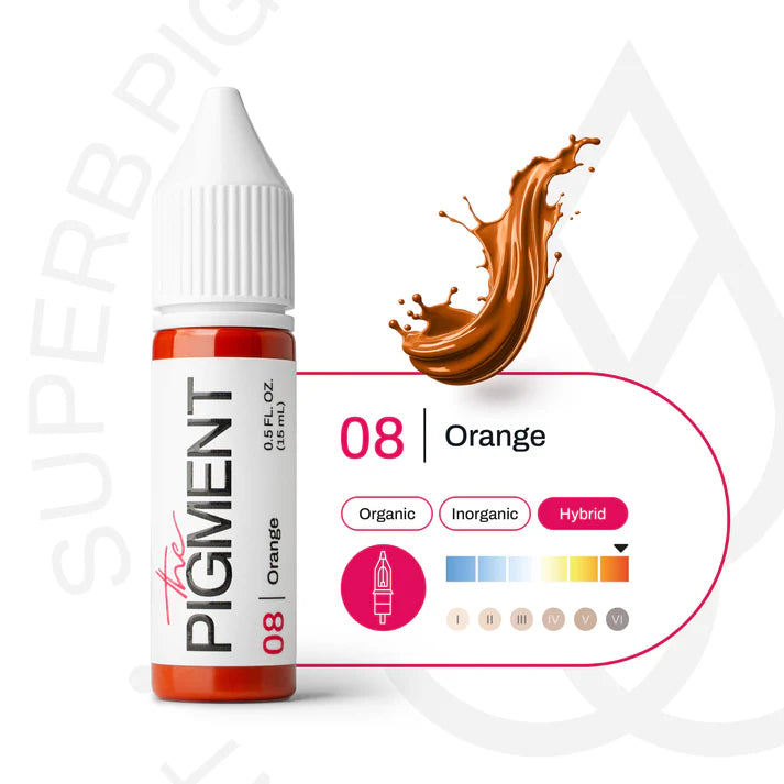 Pigment za obrve 08 Orange – neutralizira sive tonove