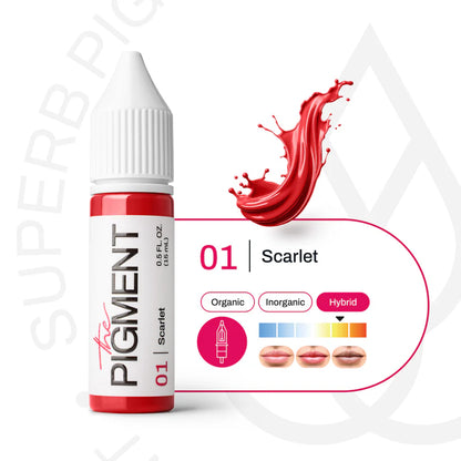 PMU pigment 01 Scarlet – vibrantna crvena za usne
