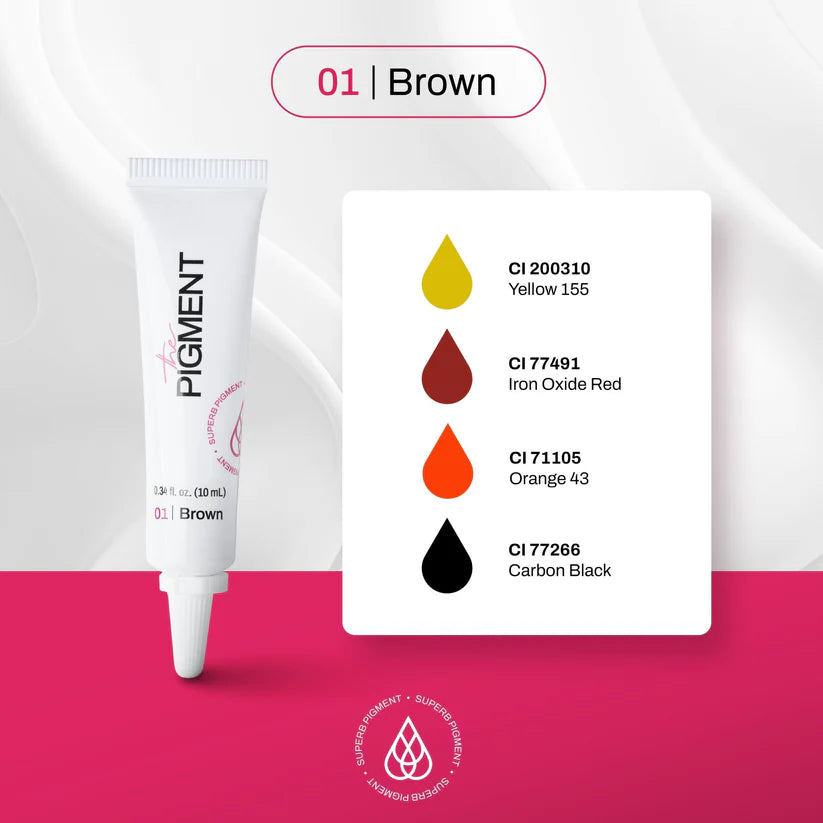 Bočica Brown 1 microblading pigmenta The Pigment 10ml